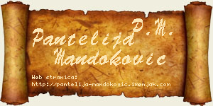 Pantelija Mandoković vizit kartica